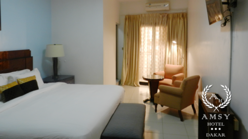 Amsy Hotel -Situé à Dakar Sénégal dans le quartier d'affaire de Keur Gorgui près de la VDN votre chambre